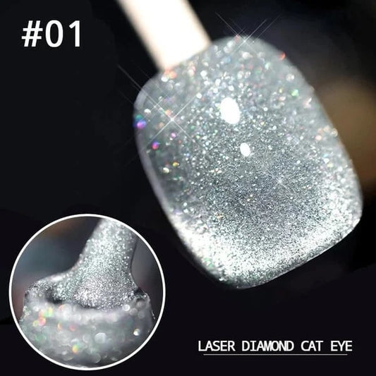 💎 Laser Diamant Kattöga Nagellack 💅