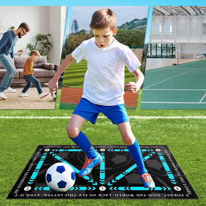 ⚽ 50% REA NU! 🔥 Halkfri fotbollsträningsmatta – Hållbar & portabel, perfekt för fotarbetsträning överallt ✨
