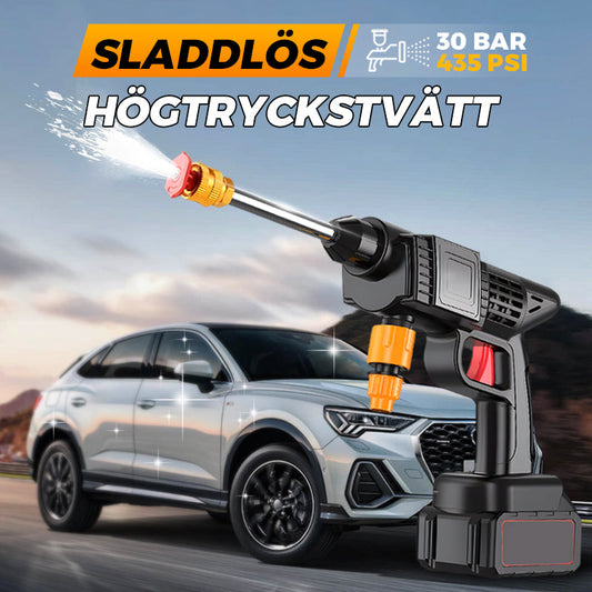 💦 69% RABATT 2026! ✨ Bärbar Sladdlös Högtryckstvätt - 2000mAh Batteri & 4 Munstycken för Bil, Cykel och Trädgård 🚗🌿