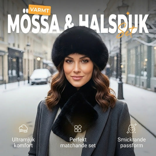 🔥 VINTERSÄLJ 50% RABATT! ❄️ Fluffig Pälskeps – Varm Vinterkeps + Gratis Matchande Halsduk (Endast 7 Kvar) ⏰