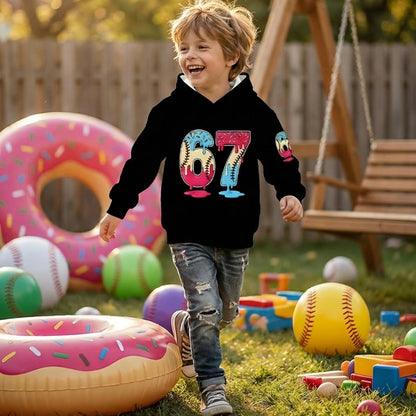 ⏳Begränsad tid – 50% rabatt⏰Barns rolig 67-meme-huvtröja