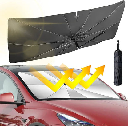 🚗 Vikbart bilskydd ✨☀️ Blockar UV & värme ❄️🛡️ Skyddar instrumentbräda & inredning