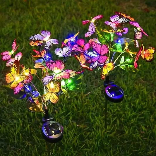 🔥KÖP MER SPARA MER🔥🦋Solcellslampor för utomhusbruk i form av fjärilar💐