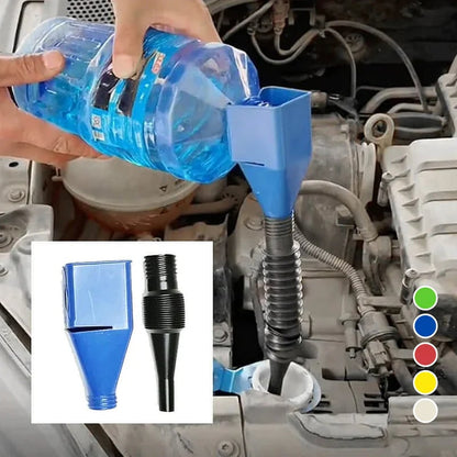 🛠️ KÖP 1 FÅ 2! ✨ Flexibelt Dräneringsverktyg Snap-Tratt - 15-delars Kylsystem Påfyllningsset med 10 Adapter för Spillfri Bilunderhållning 🚗💧