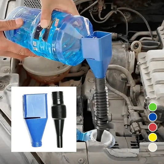 🛠️ KÖP 1 FÅ 2! ✨ Flexibelt Dräneringsverktyg Snap-Tratt - 15-delars Kylsystem Påfyllningsset med 10 Adapter för Spillfri Bilunderhållning 🚗💧