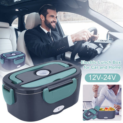 🎁 57% RABATT🔥2-i-1 Bärbar Dual Voltage Electric 7-delad Set Lunchbox