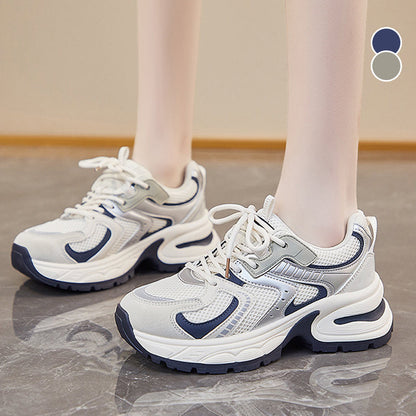 👟 Begränsat 50 % RABATT! ✨ Casual sneakers med tjocka sulor – lätta, andningsbara mesh, retro 🍂