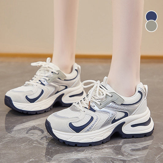 👟 Begränsat 50 % RABATT! ✨ Casual sneakers med tjocka sulor – lätta, andningsbara mesh, retro 🍂