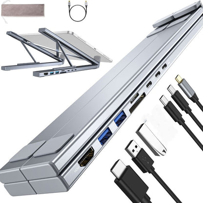 💻 56% RABATT 🔌 | USB-C Dockningsstation med Laptopställ – 8-i-1, 4K HDMI & Snabbladdning