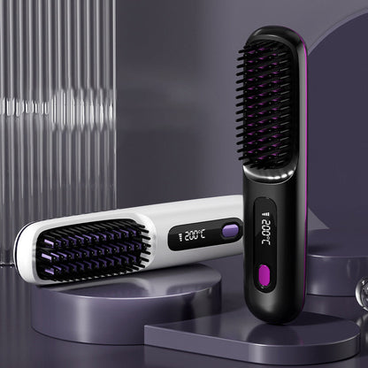 💇‍♀️ 60% RABATT! 🎉 Trådlös Hårrätande Kam – Keramisk Uppvärmning, Snabb & Ingen Värmeskada ⚡📦