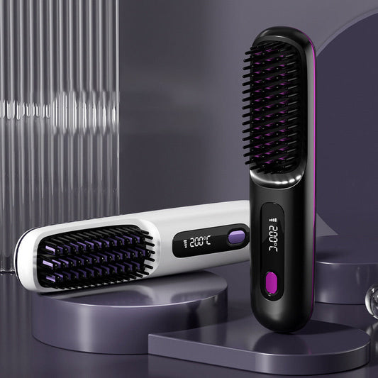 💇‍♀️ 60% RABATT! 🎉 Trådlös Hårrätande Kam – Keramisk Uppvärmning, Snabb & Ingen Värmeskada ⚡📦