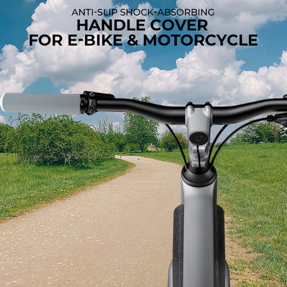 🛡️ KÖP 2 FÅ 3! ✨ Halkfri Stötdämpande Handtagsöverdrag - Universell Passform för Elcyklar & Motorcyklar med Förbättrat Grepp & Vibrationsdämpning 🏍️🔧