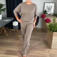 💥Julrea 50% Rabatt💥Elegant Tre-delat Set: Lång Kofta, Topp och Byxor