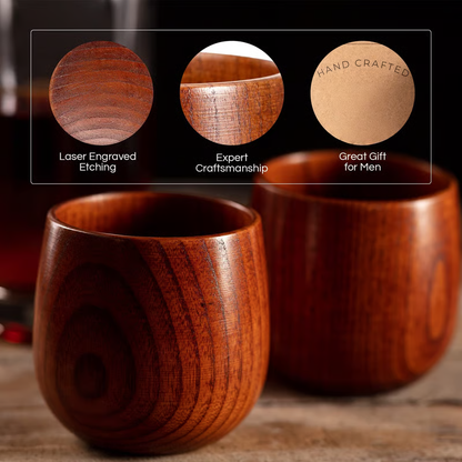 🥃 50% RABATT! 🔥 Handgjutet förkolnat dricksglas – Original träwhiskyglas – Unik design, förkolnad yta & hållbart – perfekt för bourbon, whisky eller som en originell present 🎁