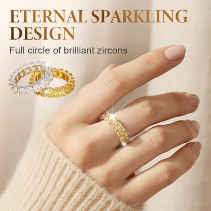 🔈🔈60% RABATT🎁Gnistrande ring med zirkoner💍
