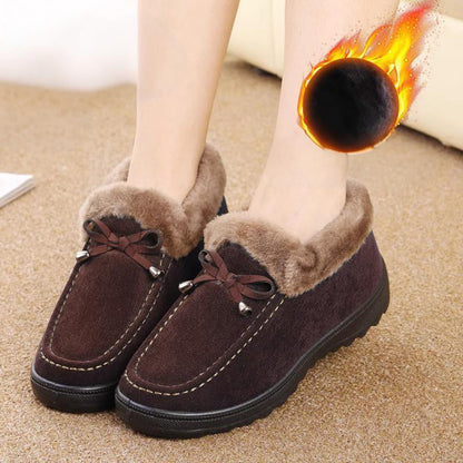 Dam Vinter Slip-On Loafers med Plyschfoder
