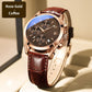 Wieanfedy™ Men’s Fashionable Quartz Watch with Leather Band