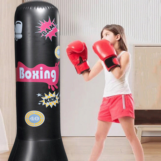 🥊50% RABATT! 💨 Uppblåsbar Boxningstumbler För Barn – Slagstark, Barnsäker & Snabbuppblåsning 🧸