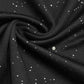 Damtröja med spets, axelbar och långärmad med glitter