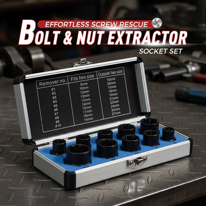 🔧 Damagerad Bolt- & Nötextraktorsockettset 🧰