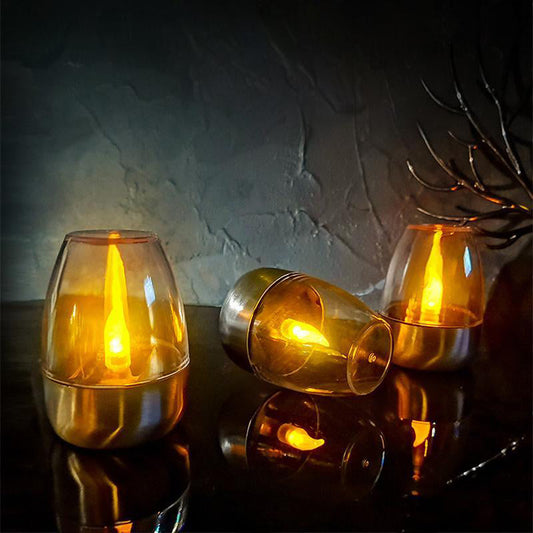 🕯️ KÖP 1 FÅ 1 GRATIS! ☀️ 6-Pack Solenergi-LED-Bordslampor – Flamlösa & Vattentäta, Auto Tänd/Släck med Skymningssensor för Trädgård & Fest 🏕️
