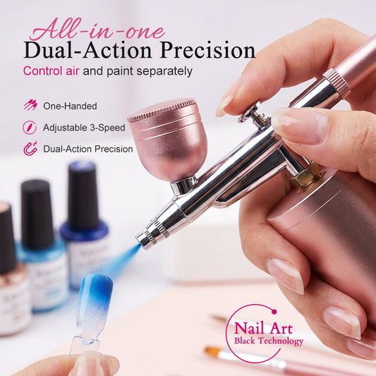 ✨🔥Trådlös Airbrush-kit med kompressor för smink💕