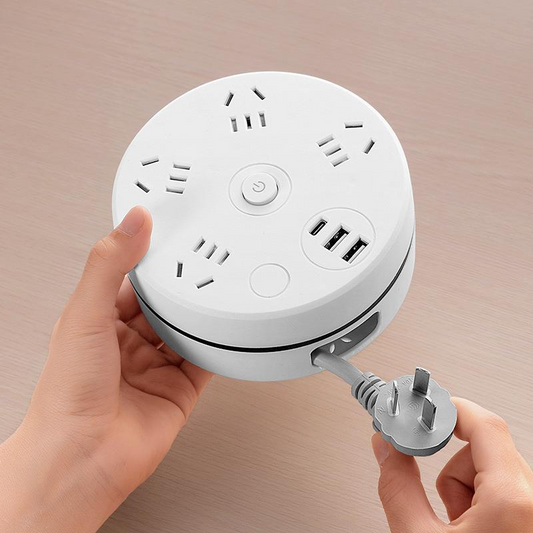 🔌 50% RABATT! 🔋 Utdragbar Grenuttag med Krok och USB-portar – 5 Uttag, 3 USB-portar & Säker Överbelastningsskydd 🏠