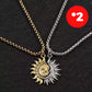 🌞🌙 Valentinsdagspecial! Sol & Måne hängehalsbandsset – Symboliskt parsmycke, Guld & Silver, Asymmetriskt & Meningsfullt