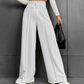 Kvinna's High-Waist Wide-Leg Byxor med Dragkedja
