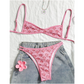 Boho-printad ryggfrigivande bikini