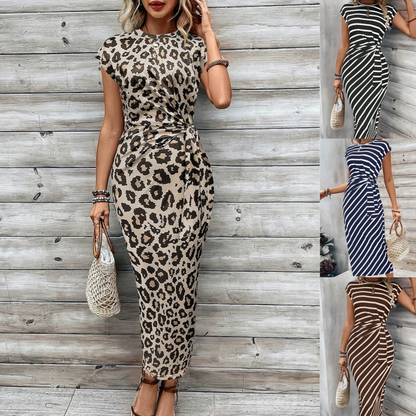 👗 60 % RABATT! 💃 Elegant klänning med knuten midja – smickrande passform, flödande tyg och perfekt för speciella tillfällen ✨