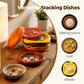 6-delars stapelbar keramisk dipskålssätt i hamburgarform