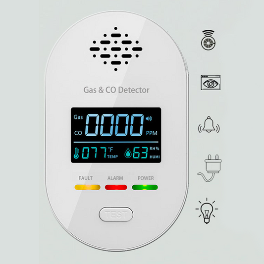 4-i-1 Stekplåt för kolmonoxid och naturgasdetektor