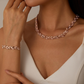 💎 50% RABATT NU! ✨ Justerbart Strass Blad Länk Halsband & Armband Set – Elegant Design, Gnistrande Kristaller & Perfekt Present 🍃