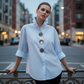 🌞Vårens uppvaknande: 50 % rabatt!👚  Oversized damskjorta med statementknappar