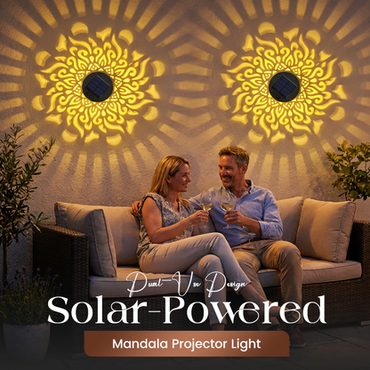 📢📢50% RABATT !!!⏰Solenergidriven Mandala Projektorlampa