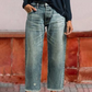 Damernas retrokorta rakbena jeans