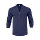 👕 50% RABATT 🌿 | Henley-T-shirt – Premium Linne & Avslappnad Passform