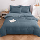 🛏️ 50% RABATT 🌊 | 4-delat Påslakanset – 3D Bäckebölja & Förvättad Bomull