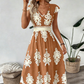👗 50% RABATT! 🌸 Maxiklänning med V-ringning och barockmönster för kvinnor – Elegant, ledig & perfekt för sommarfester, bröllop eller romantiska utekvällar ✨
