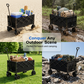 🛒 50 % RABATT NU! 🏕️ Hopfällbar Friluftsvagn med Hjul – Praktisk Transportvagn för Strand, Camping & Uteliv 🌲✨