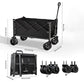 🛒 50 % RABATT NU! 🏕️ Hopfällbar Friluftsvagn med Hjul – Praktisk Transportvagn för Strand, Camping & Uteliv 🌲✨