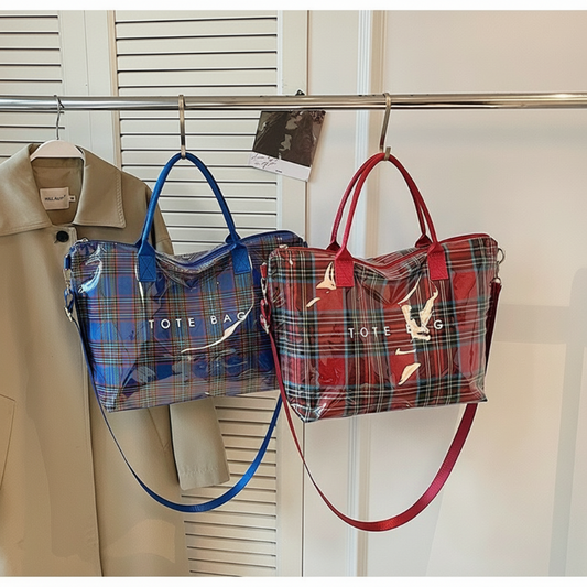 🔥50% rabatt 💼Rutig PVC-väska för damer