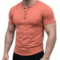 👕 50% RABATT 🔘 | Kortärmad Henley T-shirt – Klassisk Knappstolpe & Andningsbar Premiumblandning