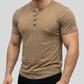 👕 50% RABATT 🔘 | Kortärmad Henley T-shirt – Klassisk Knappstolpe & Andningsbar Premiumblandning