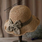 🔥 REA 50 % RABATT 🔥 Eleganta solhatt av flätat halm med rosett