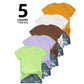 👕 50% RABATT 🌈 | 5-pack Enfärgade T-shirts – Premiumbomull & Tidlös Design✨