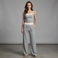 Wide Leg-svettbyxor och tanktopp i set