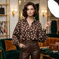 👚 50% RABATT NU! 🌼 Kvinnas Prickig Skjorta med Puffärmar – Lättvikt, Andningsbar & Mångsidig 🎀