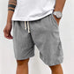 🩳 50% RABATT NU! 🌿 Herr Casual Relaxed Fit Shorts med Dragsko – Justerbar Midja, Solid Färg & Lättskött ✨